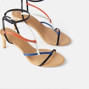 GORGEOUS Zara Multicolored Mid-heeled Strappy Sandals